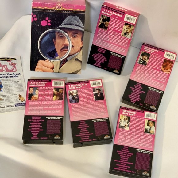 The Pink Panther 5 VHS Movie Collection Box Set Peter Sellers Classic comedy GUC - Picture 4 of 11